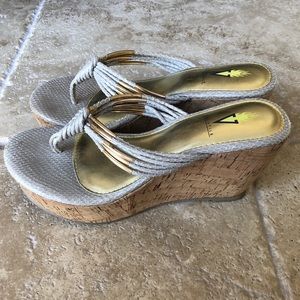 Volatile wedge flip flops